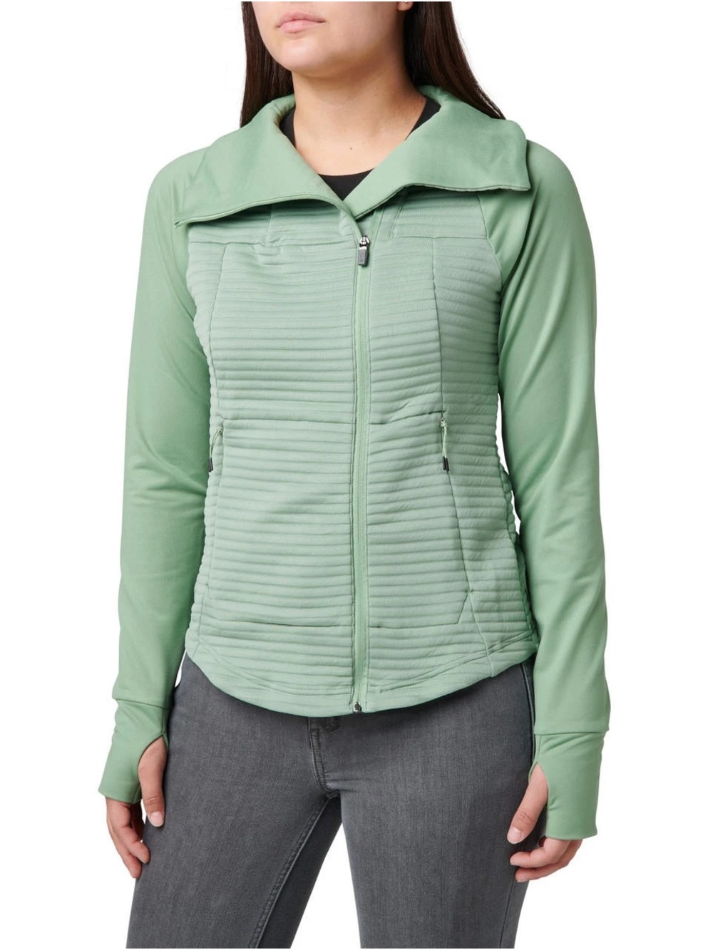 5.11 Tactical Women's Light Green Quilted Zip Jacket
